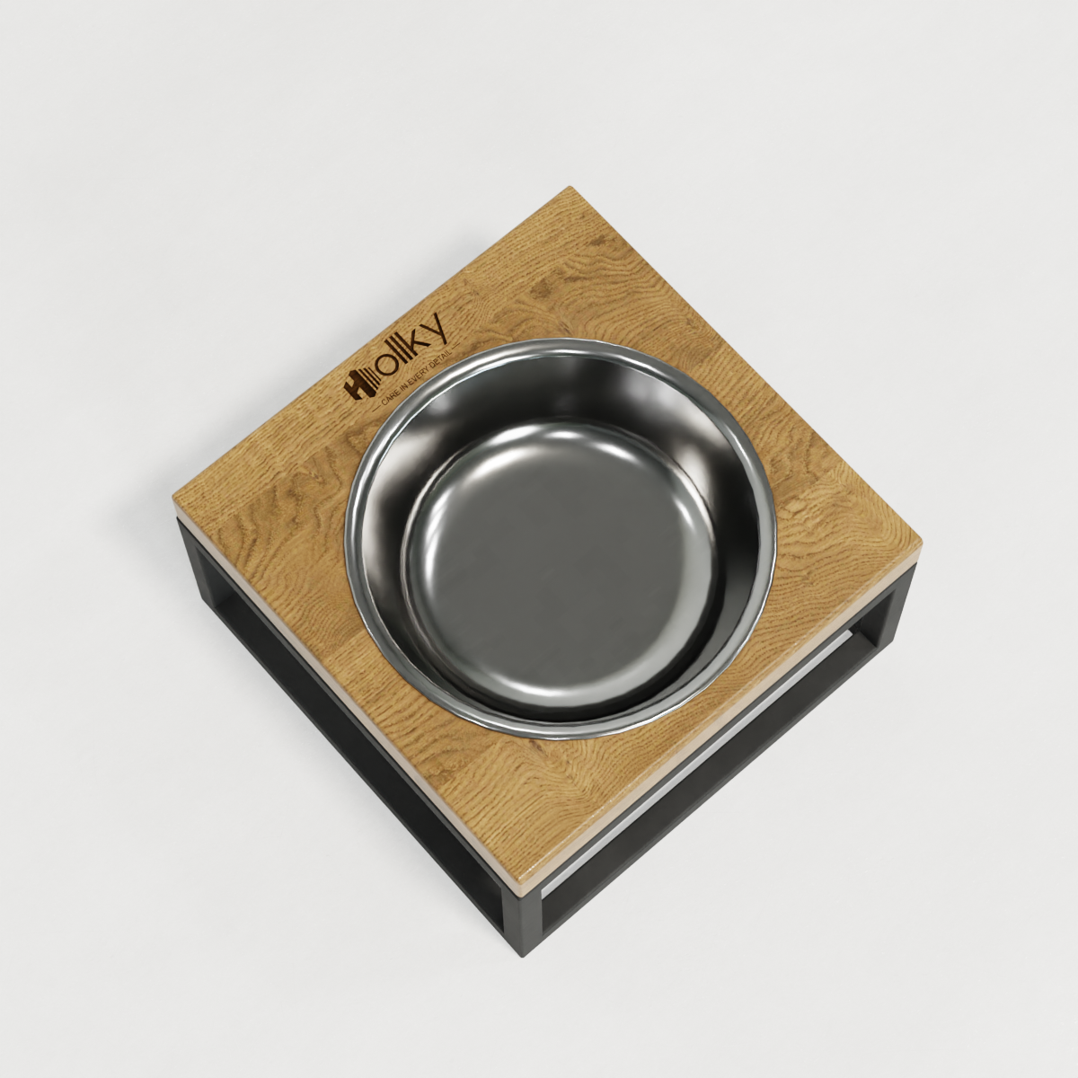 Миска на підставці для котів і маленьких собак Hollky Base Solo S 0,45 л (S-18187-GRNT) - фото 4 Миска на підставці для котів і маленьких собак Hollky Base Solo S 0,45 л (S-18187-GRNT) - фото 4