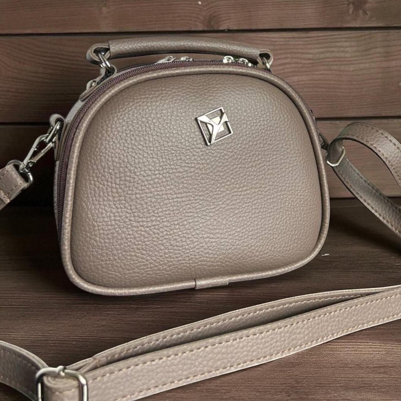 Сумка женская кросс-боди из экокожи 22х17х9 см Капучино (2682007783) - фото 1