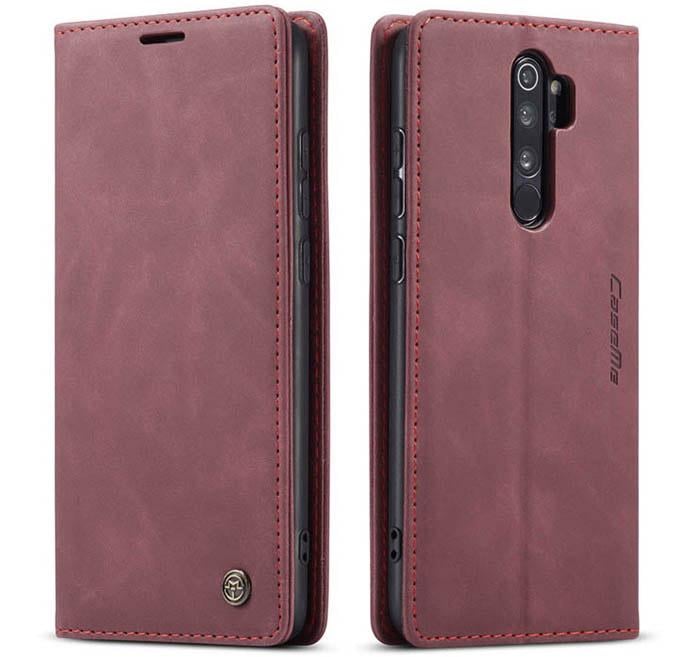 Чехол книжка с магнитом CaseMe на Xiaomi Redmi Note 8 Pro Wine (15548-42)