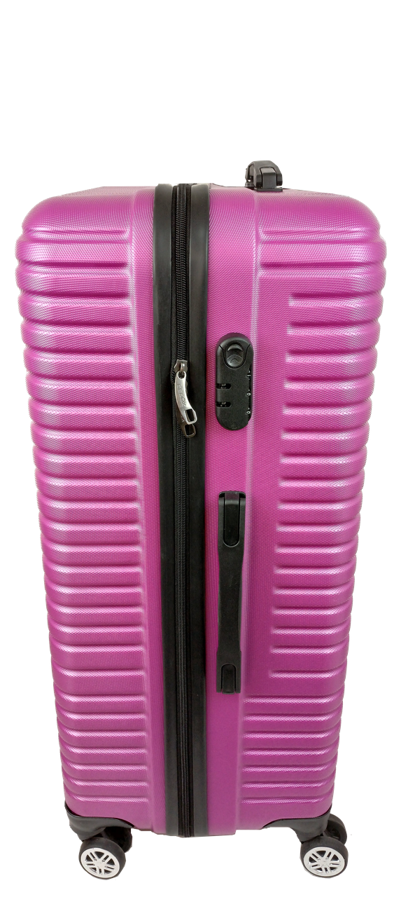 Валіза на колесах GD Polo велика пластикова 115 л Темно-рожевий - фото 6