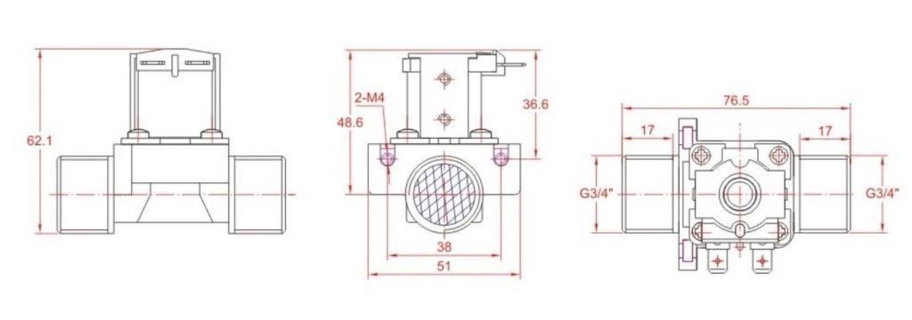 Клапан електричний соленоїдний 3/4" 12В - фото 2