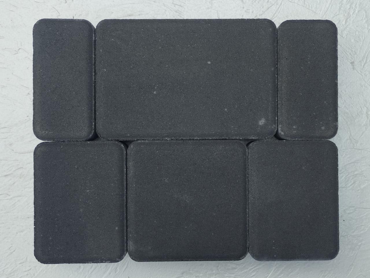 Тротуарная плитка Старый Город CONTUR BRUK в=4 Черный