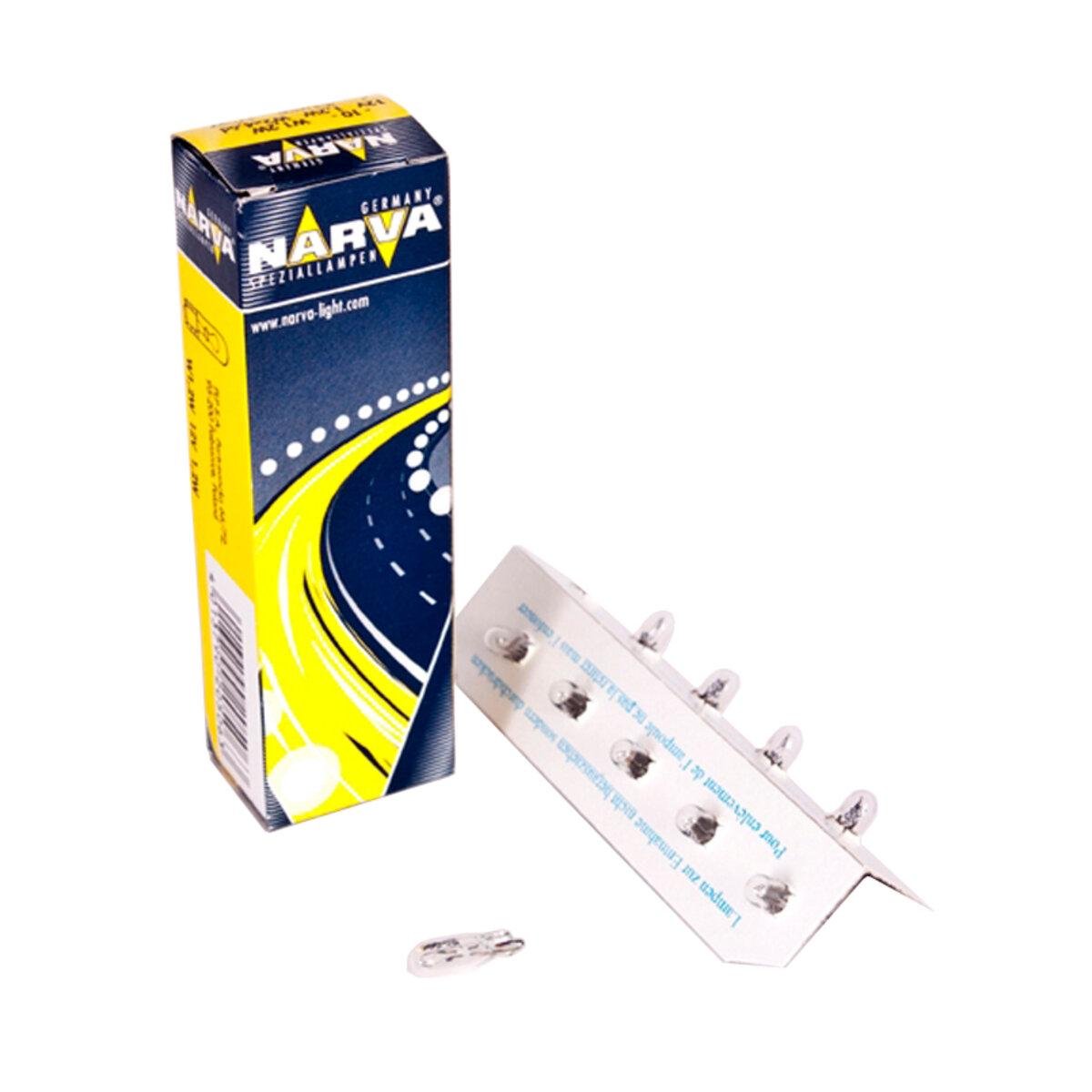 Автомобільна лампа розжарювання Narva W1,2W 12V 1,2W W2X4.6d 10 шт. (2554-57392)
