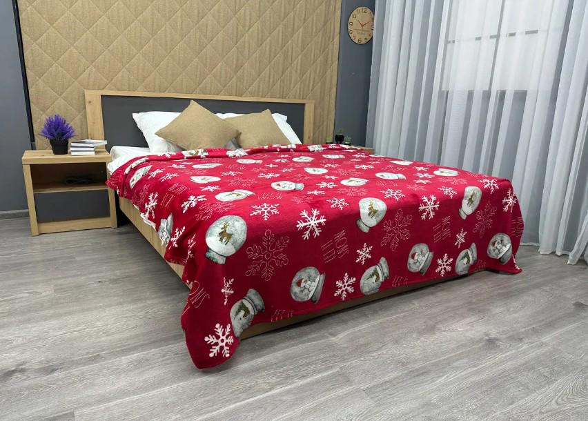 Покривало велсофт з різдвяним принтом Decorator WellSoft 150х210 см Червоний (87-173) - фото 7