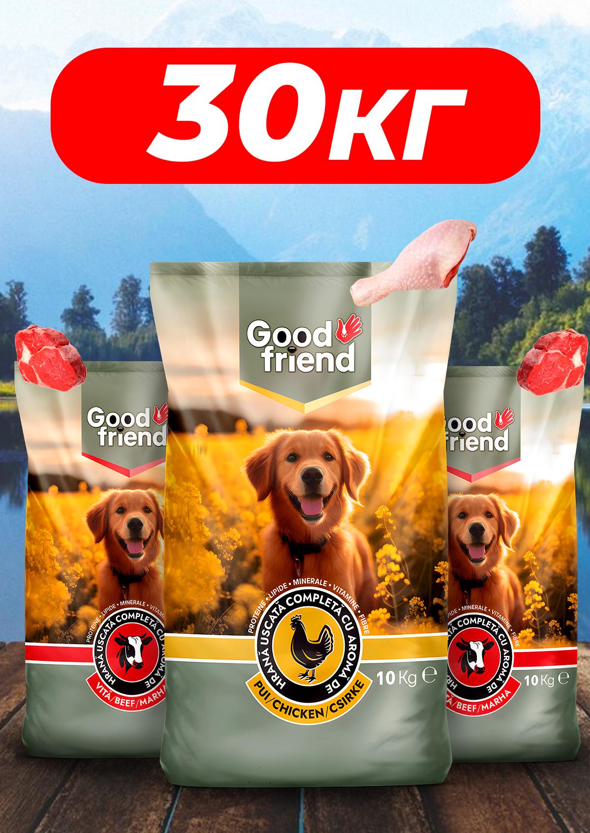 Корм сухой для собак Good Friend со вкусом говядины и курицы для средних и крупных пород 30 кг (389969049) - фото 2 Корм сухой для собак Good Friend со вкусом говядины и курицы для средних и крупных пород 30 кг (389969049) - фото 2