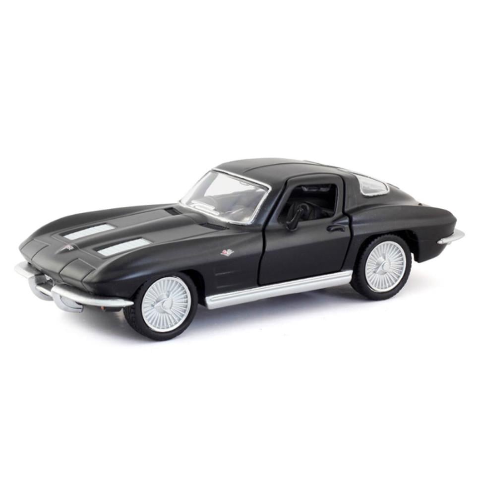 Машинка инерционная TechnoDrive Chevrolet Corvette Split Window 1963 Черный (IM-176-M-684) (IM-176-M-684)