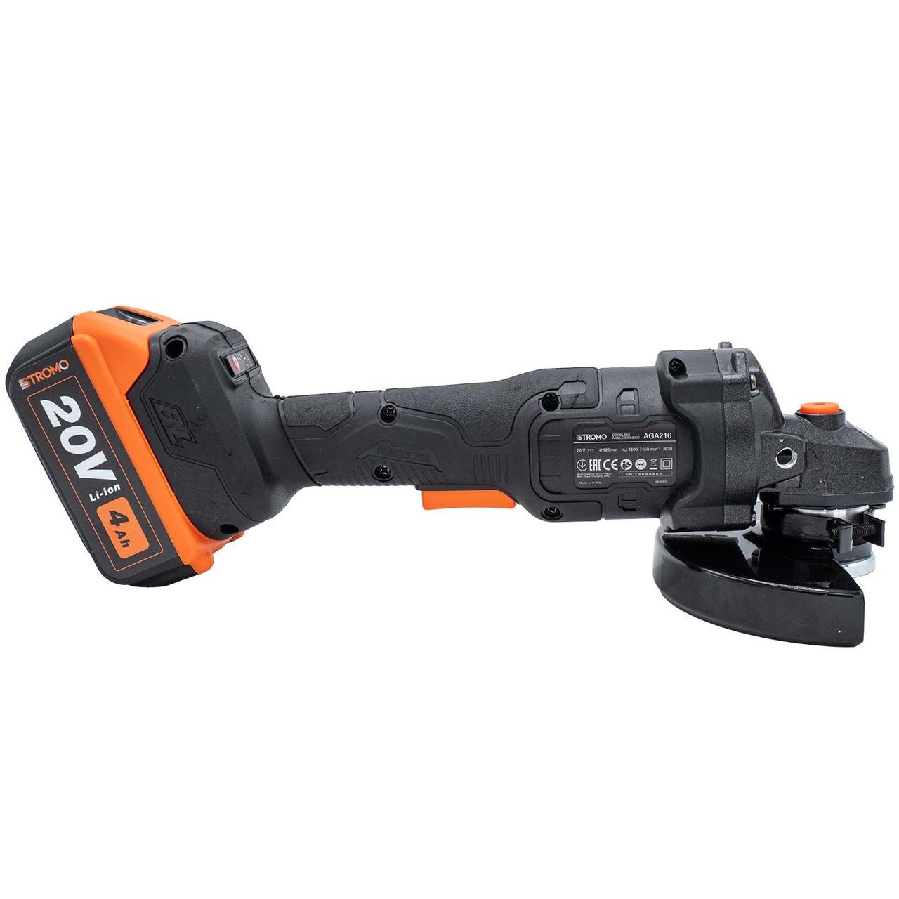 Болгарка Stromo AGA216 бесщеточная с АКБ - фото 3