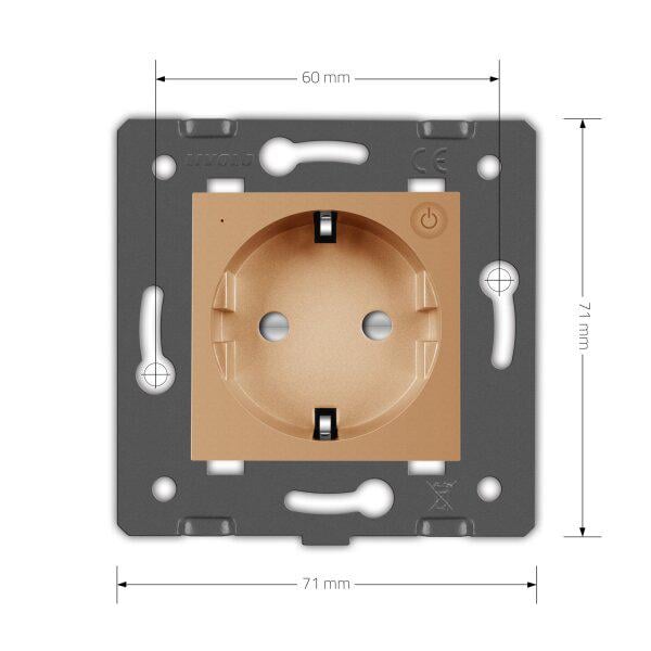 Умный механизм розетка Livolo ZigBee с заземлением Золотой (VL-FCTC16AZ-2AP) - фото 6