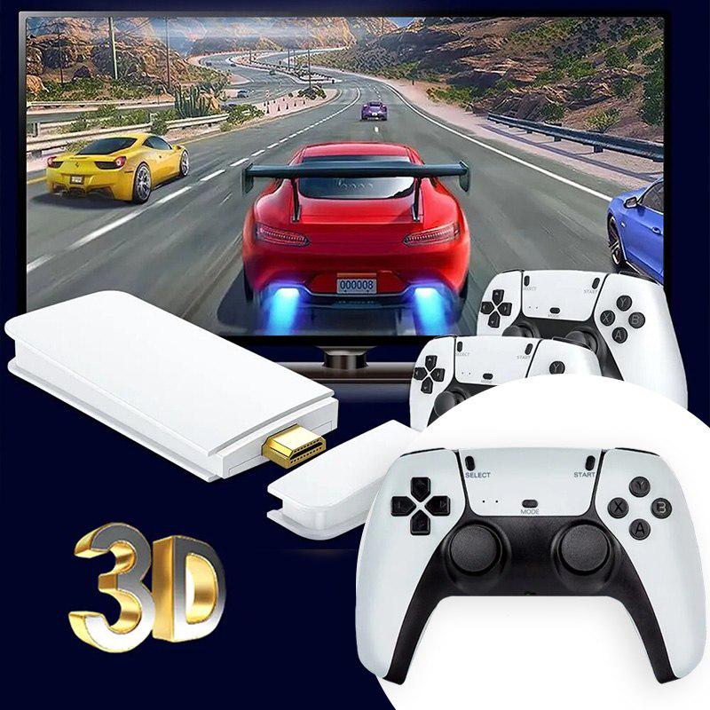 Консоль ігрова M15 Plus 30000 ігор Pro 4K Game Stick 64 Gb та 2 бездротові джойстики White - фото 7