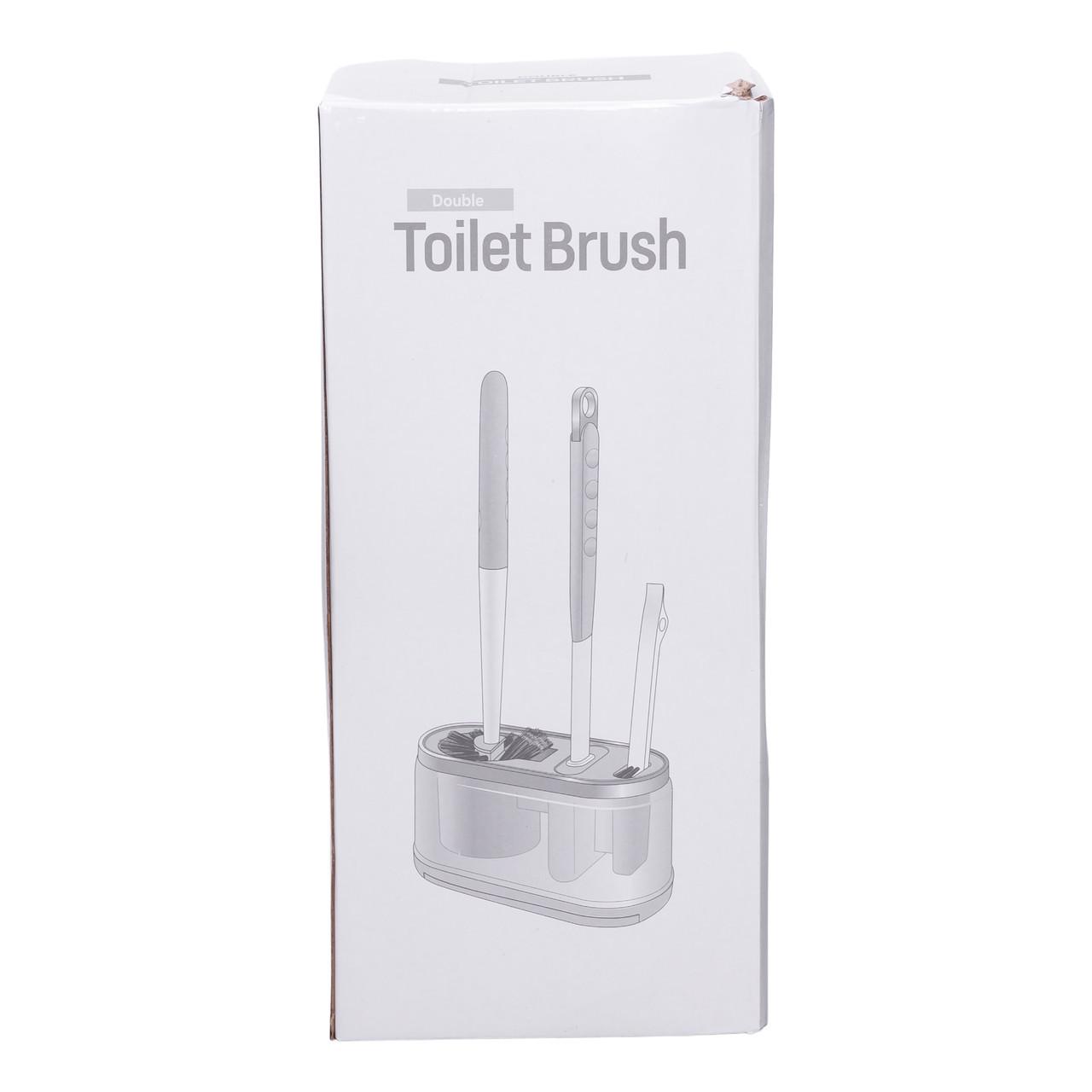 Набор для туалета настенный 3в1 ершики 2 шт. и щетка (HP-35015-47DG) - фото 5