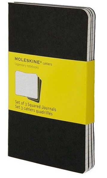 Набір блокнотів Moleskine Cahier 3 шт. Чорний (QP317)