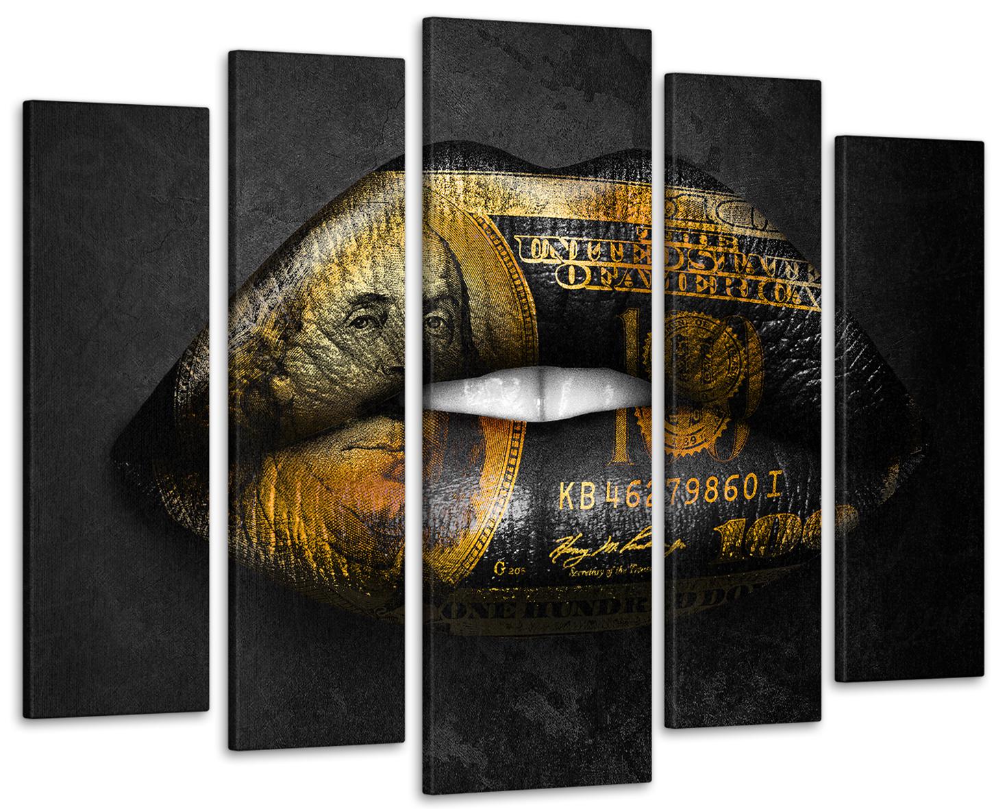 Картина модульная Губы Абстракция 110х160 см (Art-276_5)