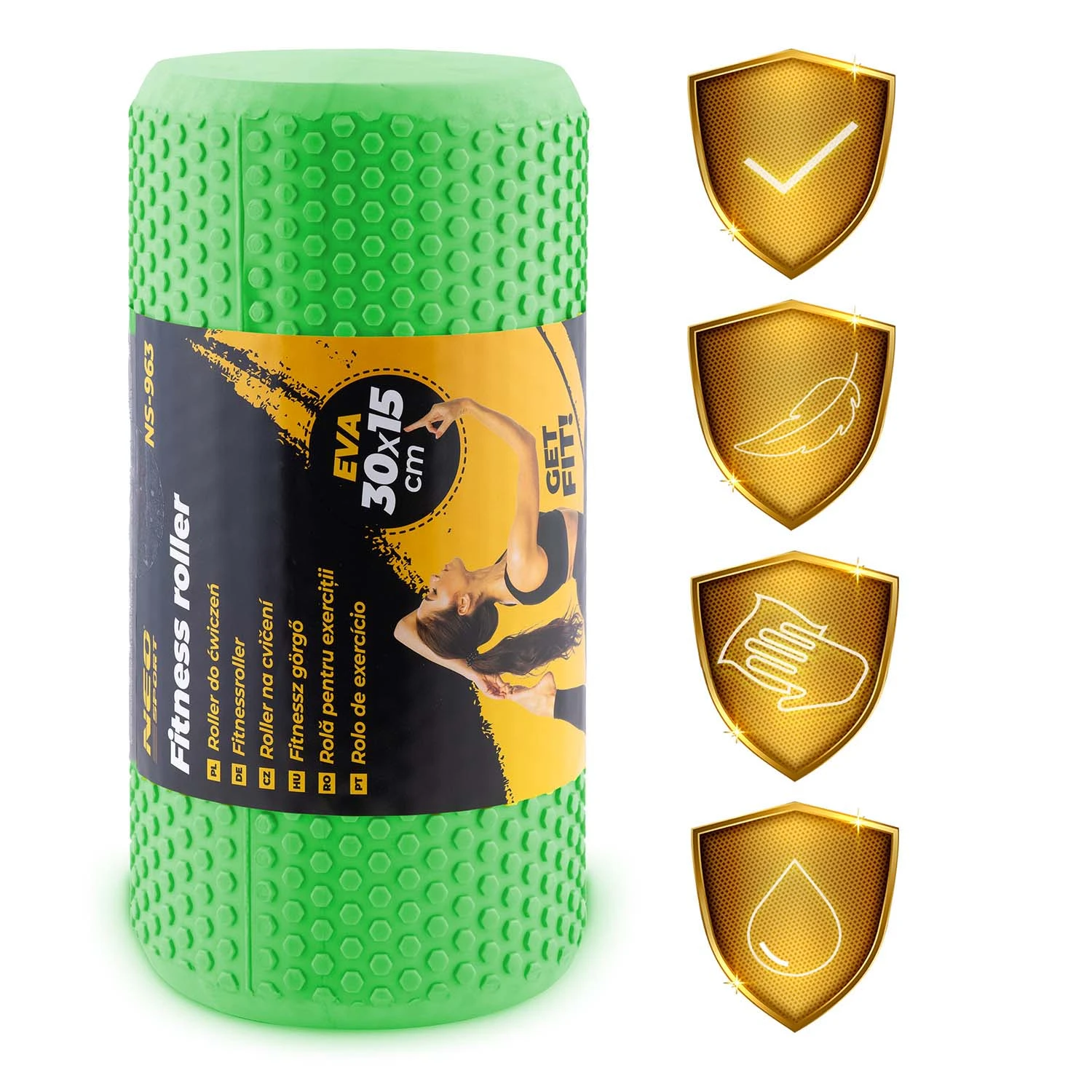 Валик для тренувань NEO-SPORT NS-963 Зелений (447522) - фото 5 Валик для тренувань NEO-SPORT NS-963 Зелений (447522) - фото 5