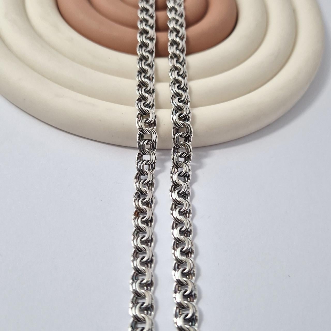 Цепочка цепь плоский бисмарк серебро 925 пробы 24,91 г 55 см (л11)