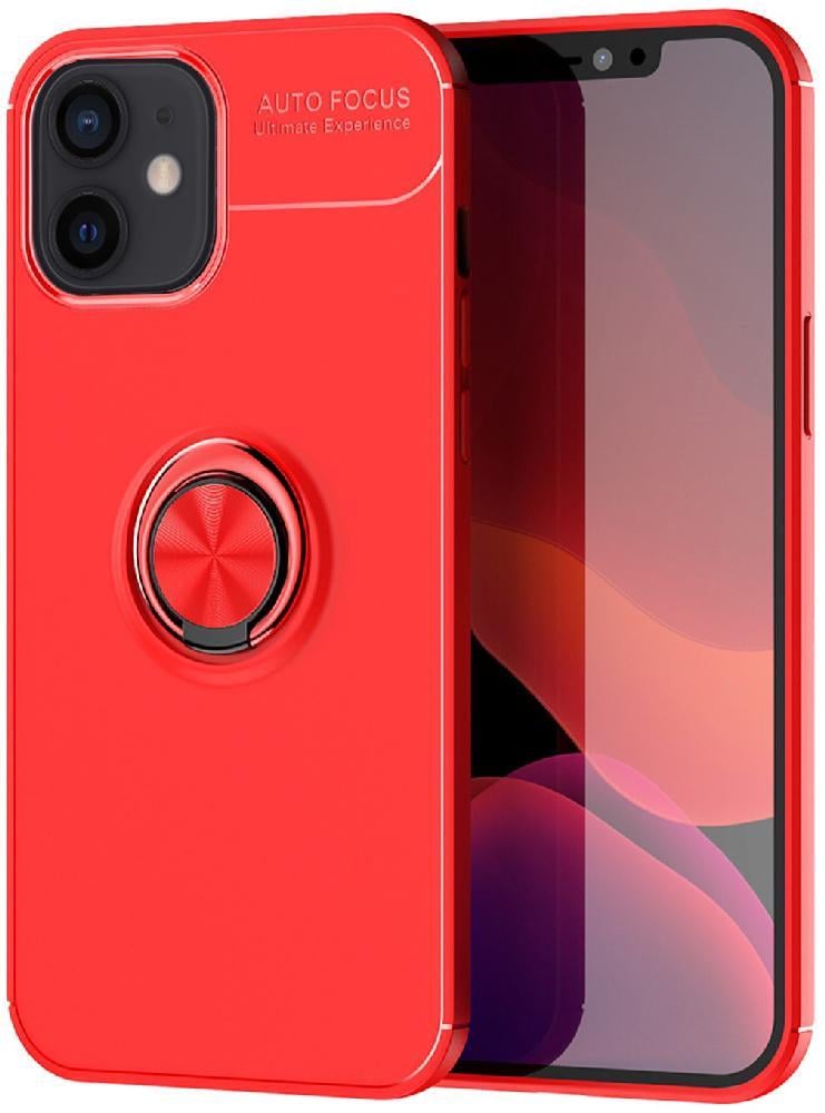 Чехол с кольцом Auto Focus для Apple iPhone 12 mini Red (17604-2D)