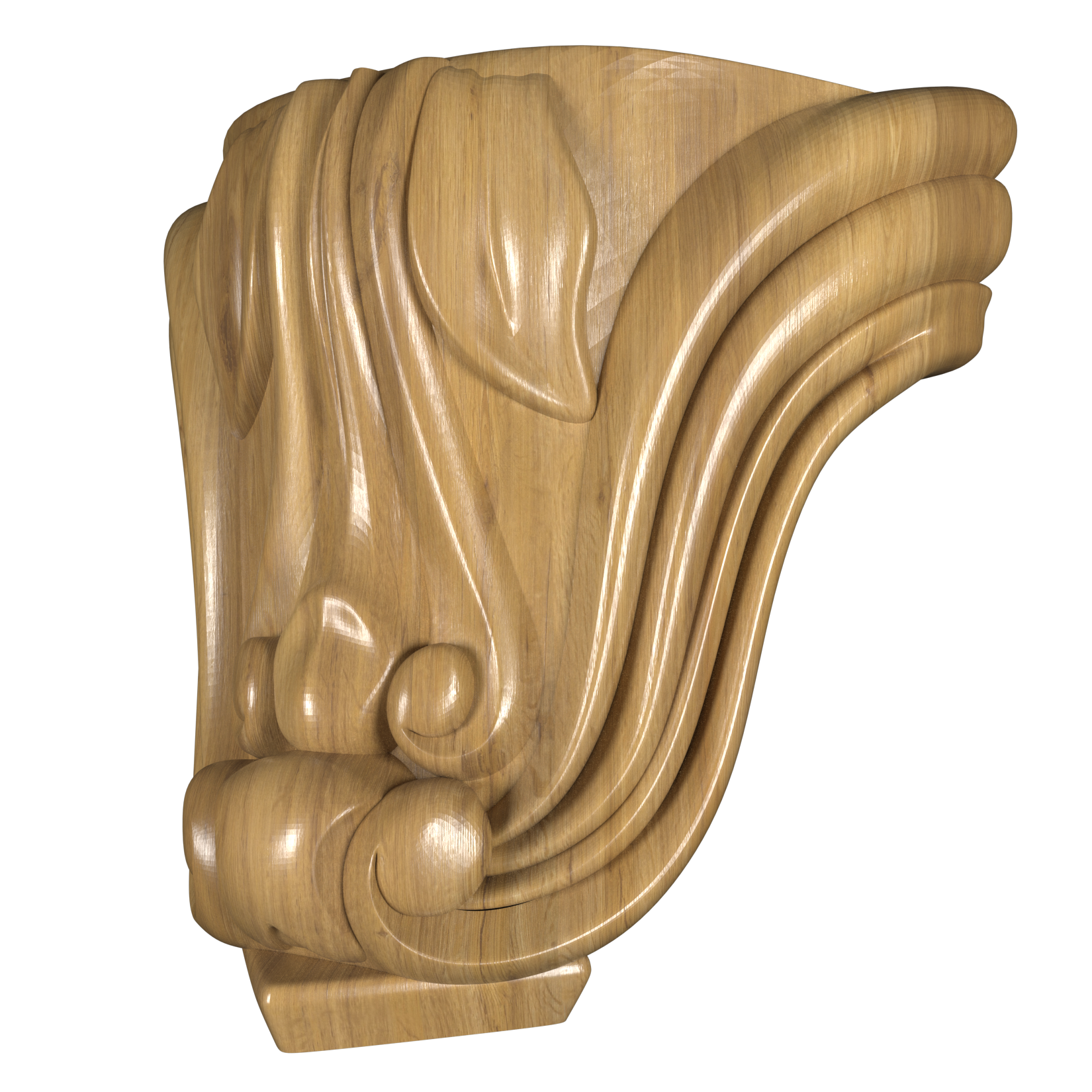 Ніжка для меблів дерев'яна N100-38 з різьбленням Дуб Ясень (25590888)