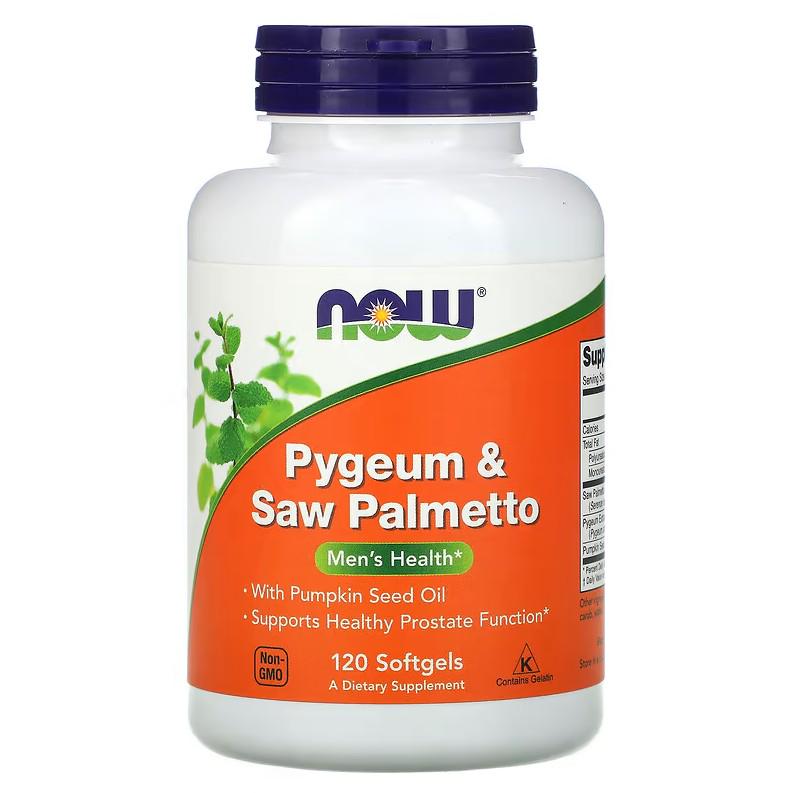 Натуральна добавка Now Foods Pygeum&Saw Palmetto 120 капсул (NOW-04729)