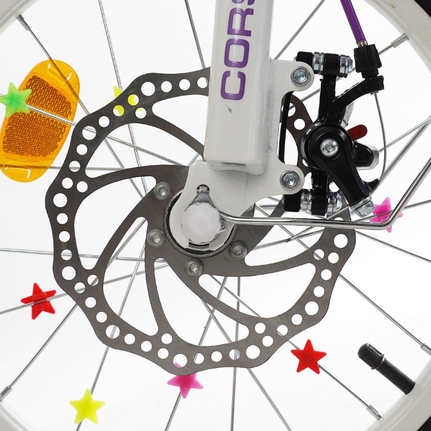 Велосипед двухколесный Corso Nice 16" с корзиной и багажником Фиолетовый - фото 6
