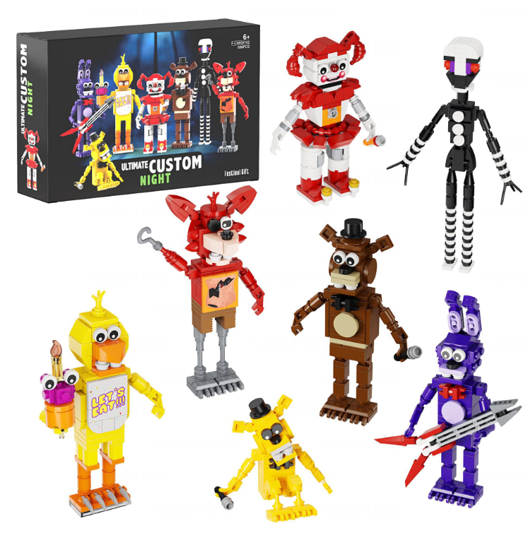 Конструктор детский FNAF Custom Аниматроники 5 ночей из Фредди с набиором фигурок 696 деталей (EP7191) Конструктор детский FNAF Custom Аниматроники 5 ночей из Фредди с набиором фигурок 696 деталей (EP7191)