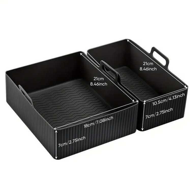 Формы силиконовые для фритюрниц маленькая и большая 2 шт. Серый (SAM-102) - фото 3