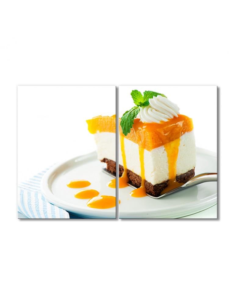 Картина модульная Суфле с апельсиновым джемом 2 модуля 30х45 см
