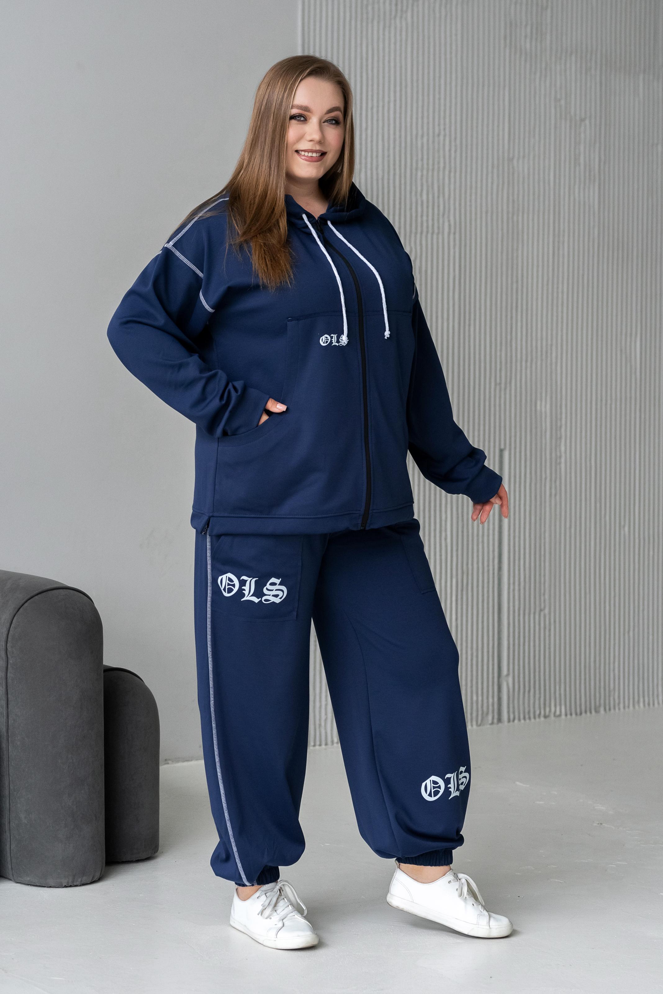 Спортивный костюм женский Милена р. 48 Синий (2288072886) - фото 2 Спортивный костюм женский Милена р. 48 Синий (2288072886) - фото 2