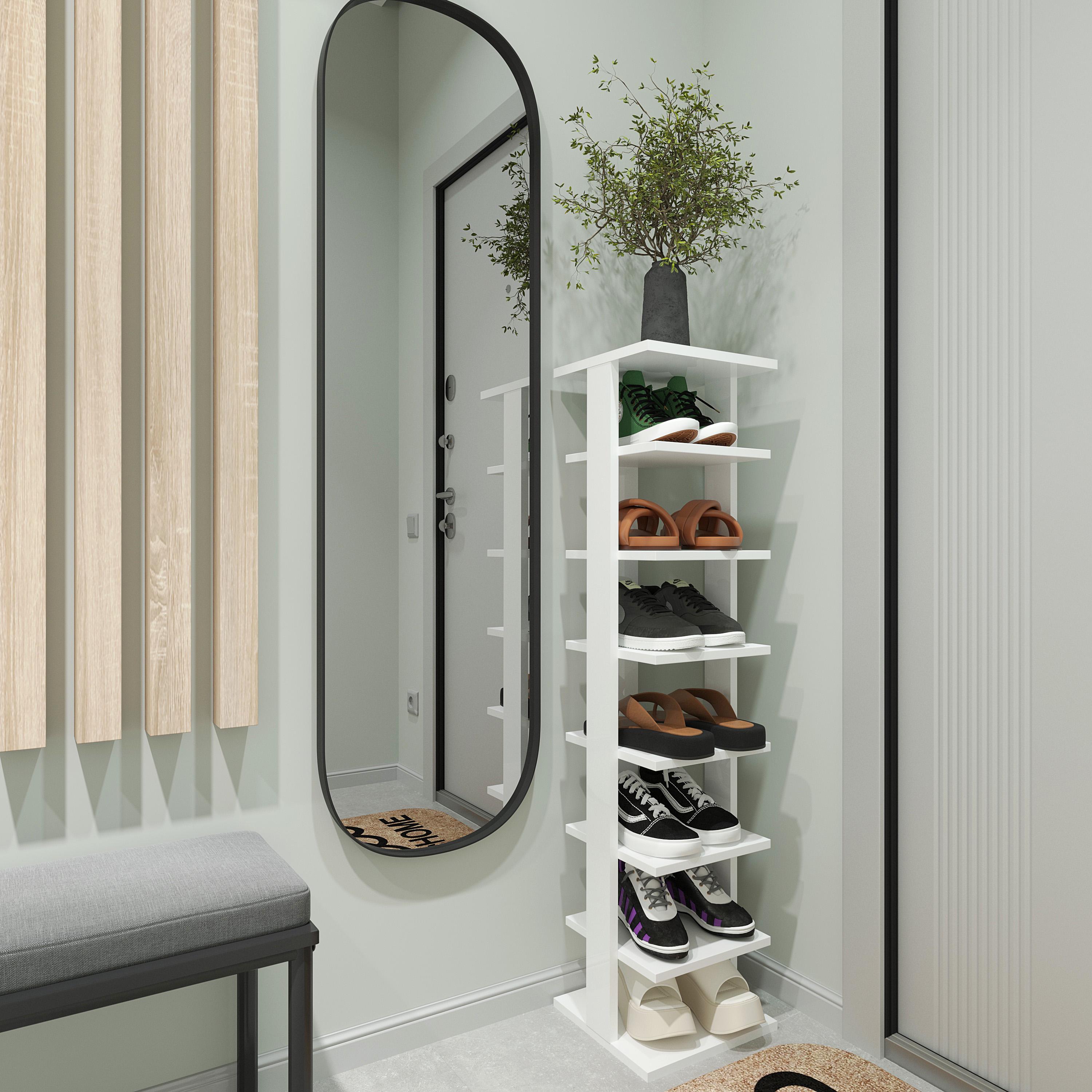 Полиця тумба для взуття 114х28х26 см Білий - фото 1