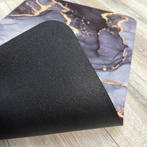 Коврик диатомитовый для кухни/ванной Marmur Gold 120х40 см Черно-серый мрамор (KDkitchen120marmur001) - фото 3