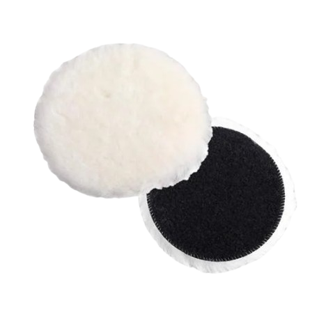Набор шерстяных кругов для полировки авто на липучке 100 мм 2 шт. (535191)