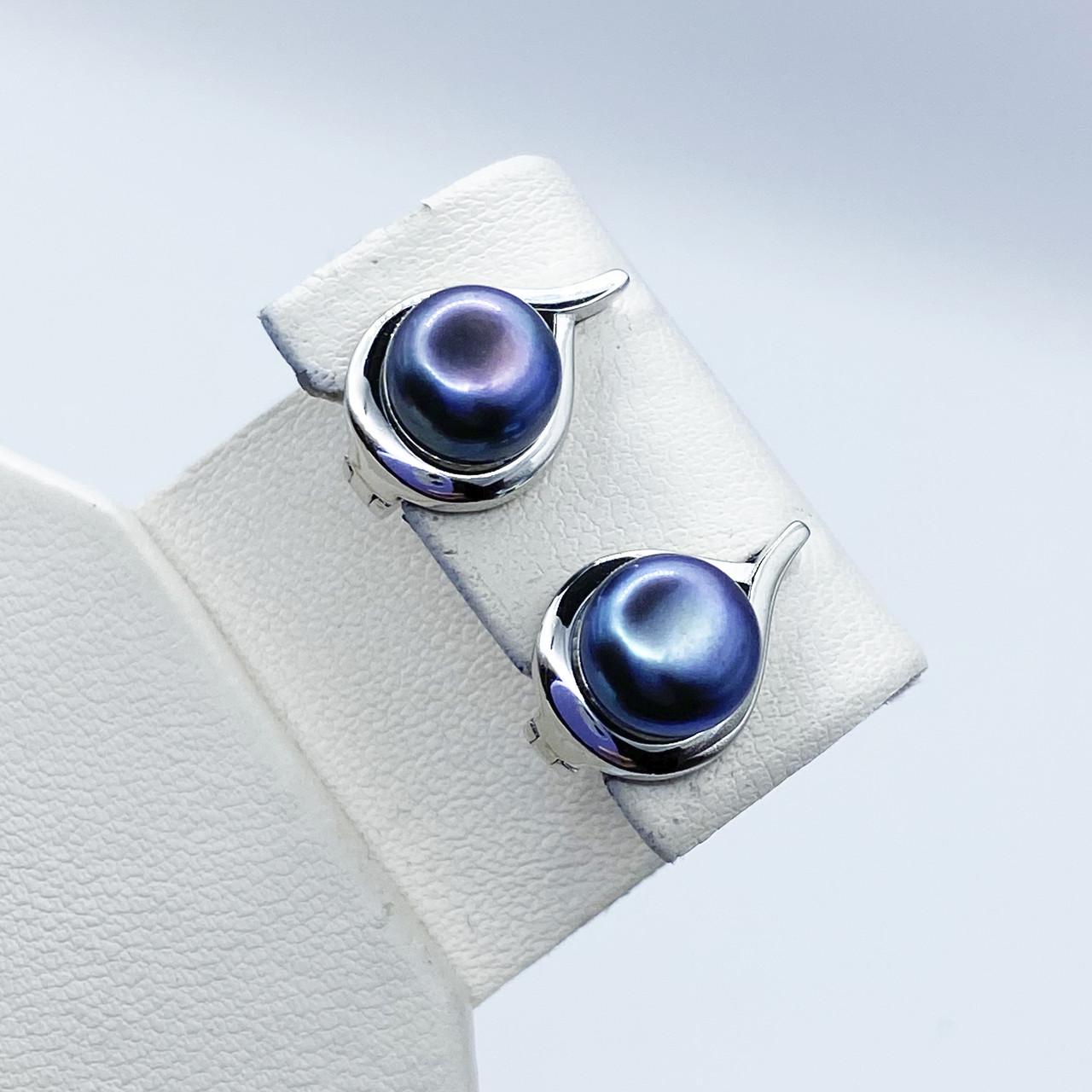 Серьги серебряные с жемчугом 4,9 г (2320368670)