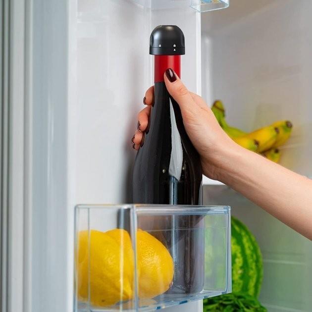 Набір вакуумних корків BottleTool для вина та шампанського з поворотним замком 2 шт. Чорний (BTLT1819) - фото 5