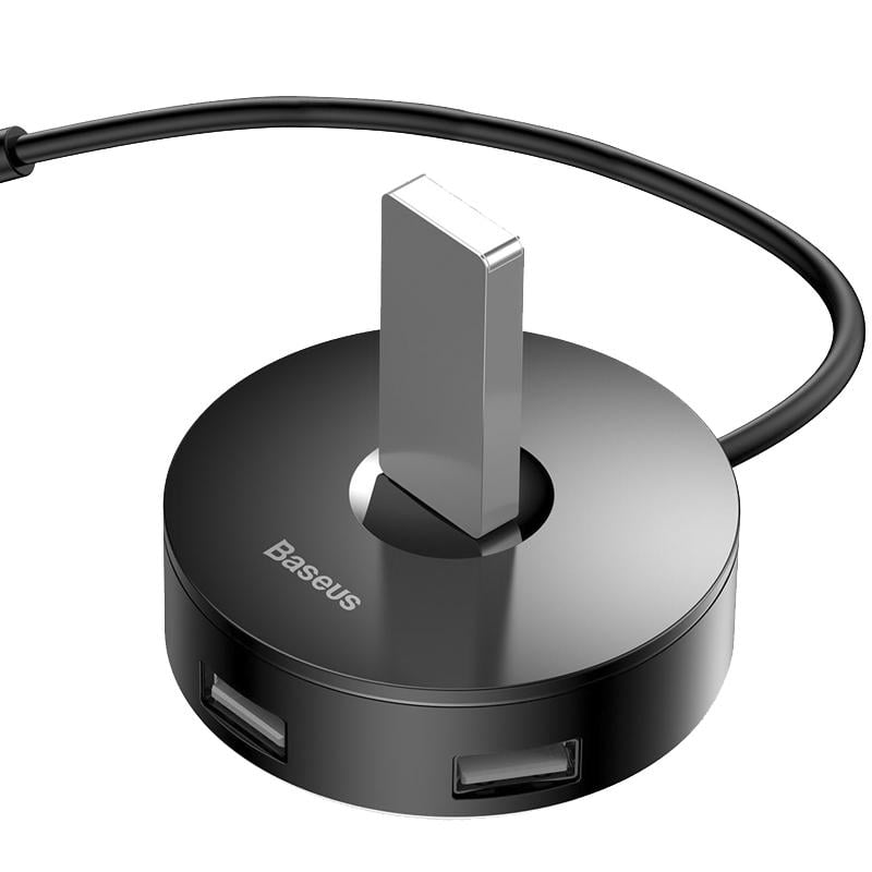 HUB адаптер Baseus Round Box USB3.0-1USB 3.0/3USB 2.0 CAHUB-F01 Черный - фото 5