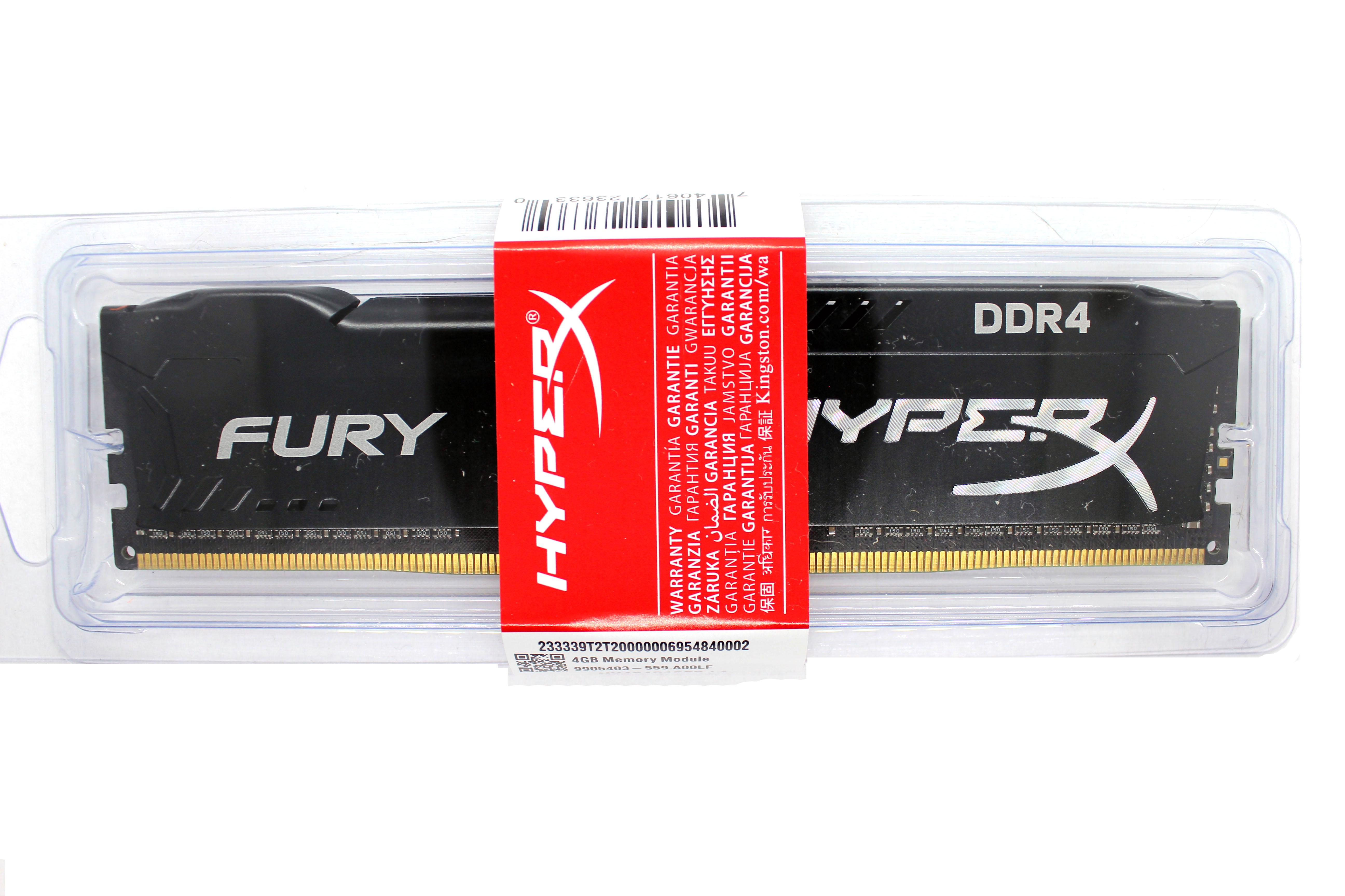 Оперативна пам'ять Kingston HyperX Fury DDR4 8 Гб 2400 МГц PC4-19200 Black (HX424C15FB2/8) - фото 1