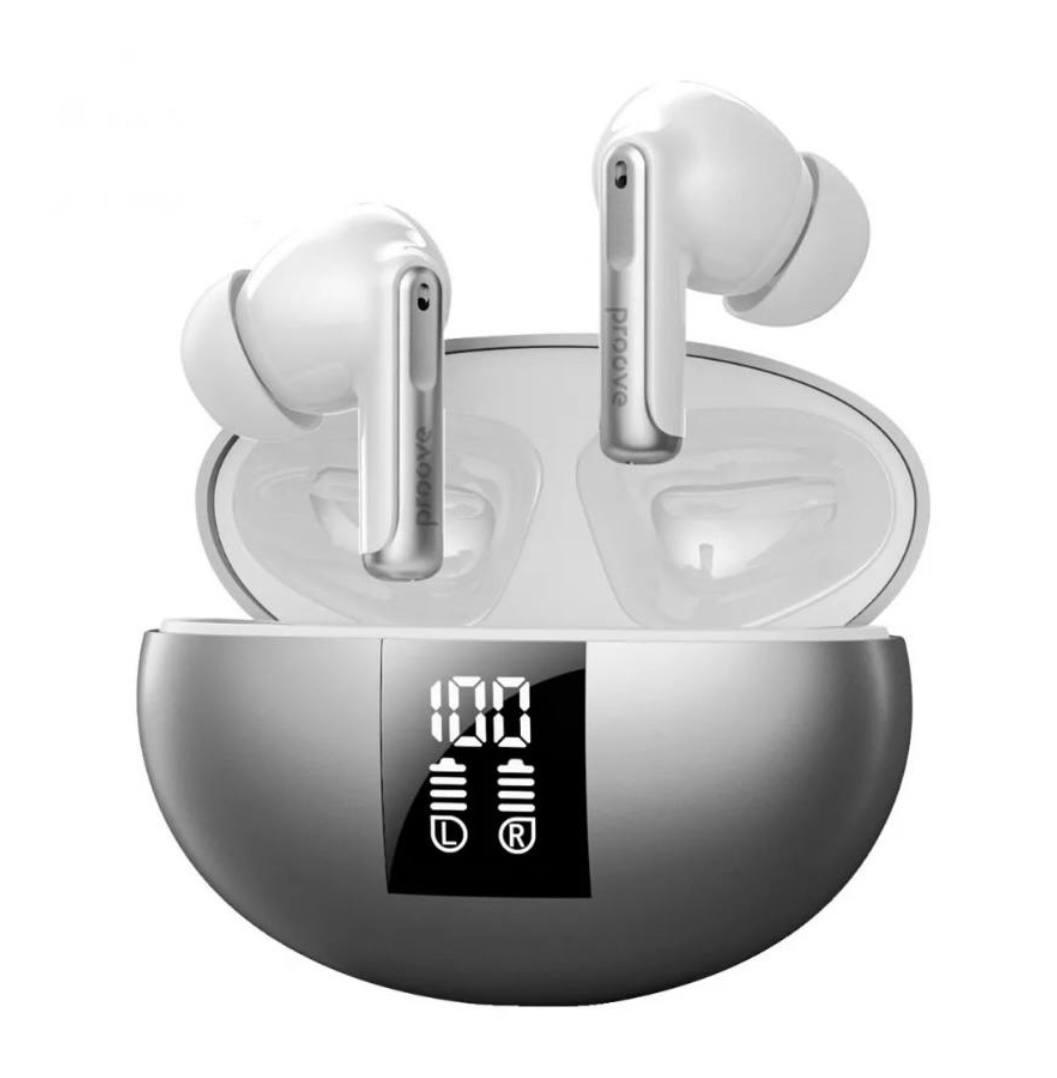 Наушники беспроводные Proove Thunder Buds SE TWS with ANC APP Silver (м00724) Наушники беспроводные Proove Thunder Buds SE TWS with ANC APP Silver (м00724)