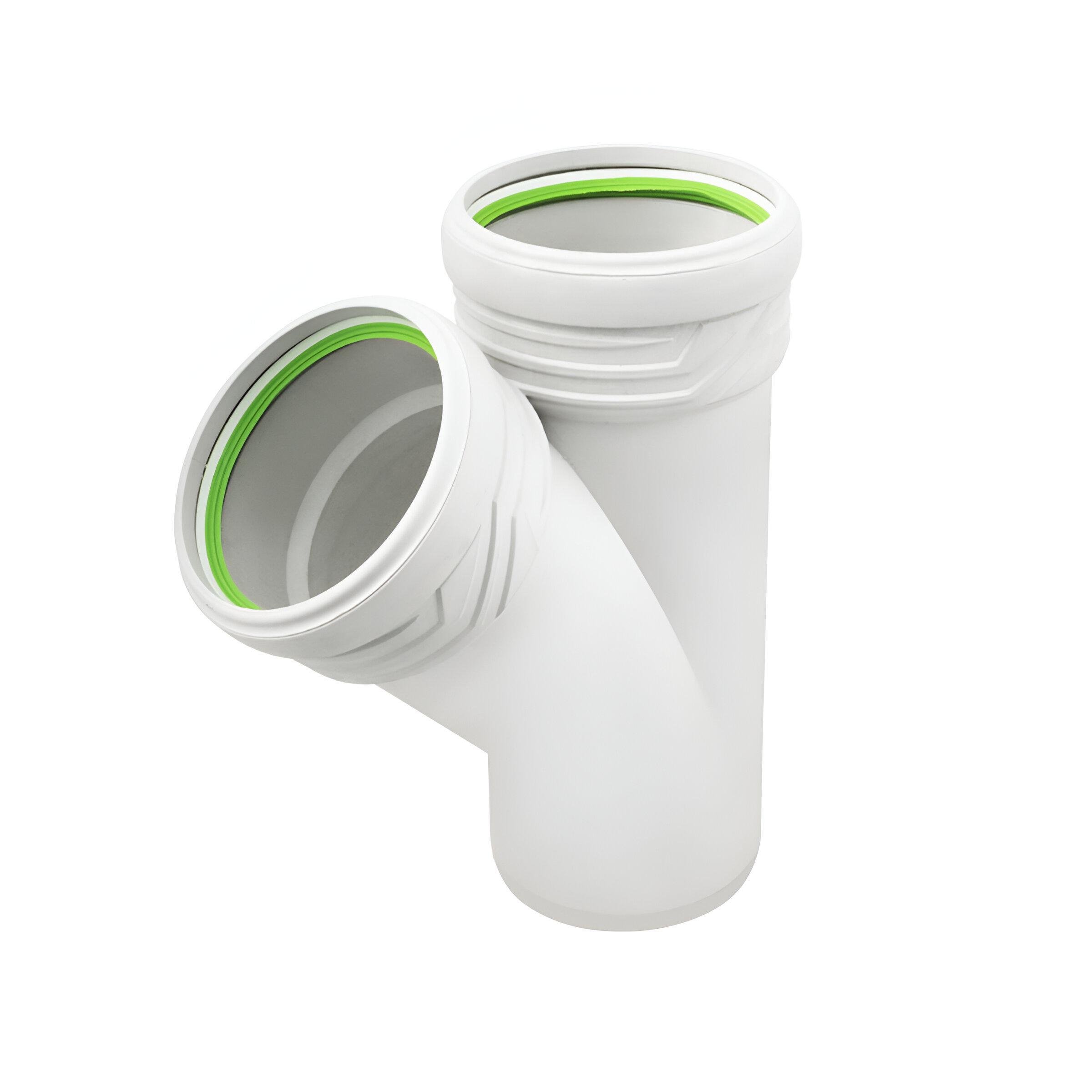 Тройник внутренний бесшумный ASG S-LINE ⌀ 110 мм x 45° (SW-90212)