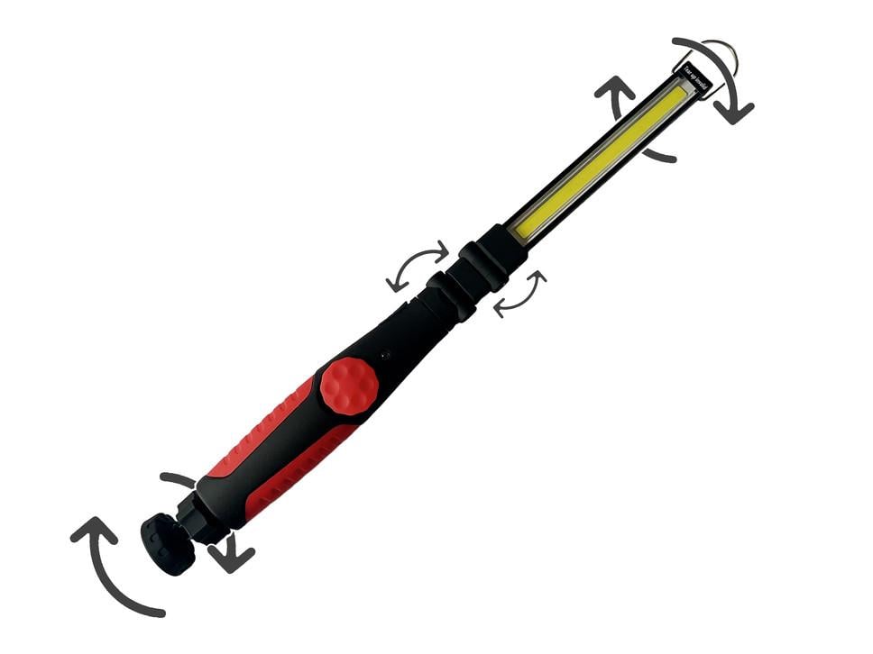 Фонарь аккумуляторный с магнитом FA-019 поворотный 360° складной Красный