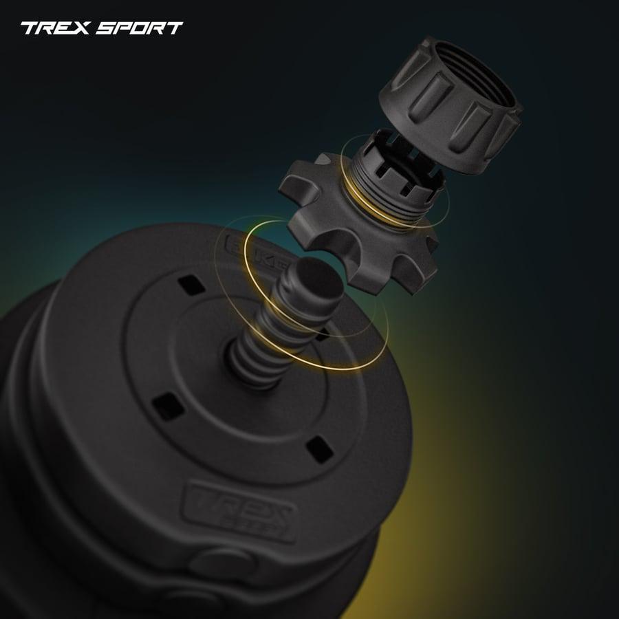 Гантели композитные регулируемые TREX Sport 2х20 кг (5125) - фото 8