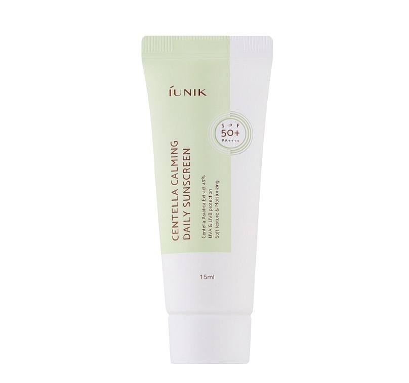 Крем солнцезащитный IUNIK Centella Calming Daily Moisture Suncreen SPF50+ PA++++ с экстрактом центеллы 15 мл (25435807) Крем солнцезащитный IUNIK Centella Calming Daily Moisture Suncreen SPF50+ PA++++ с экстрактом центеллы 15 мл (25435807)
