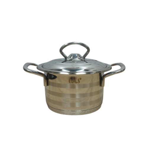 Кастрюля со стальной крышкой OMS из нержавеющей стали для газа и индукции 1,2 л (2005.1.2)