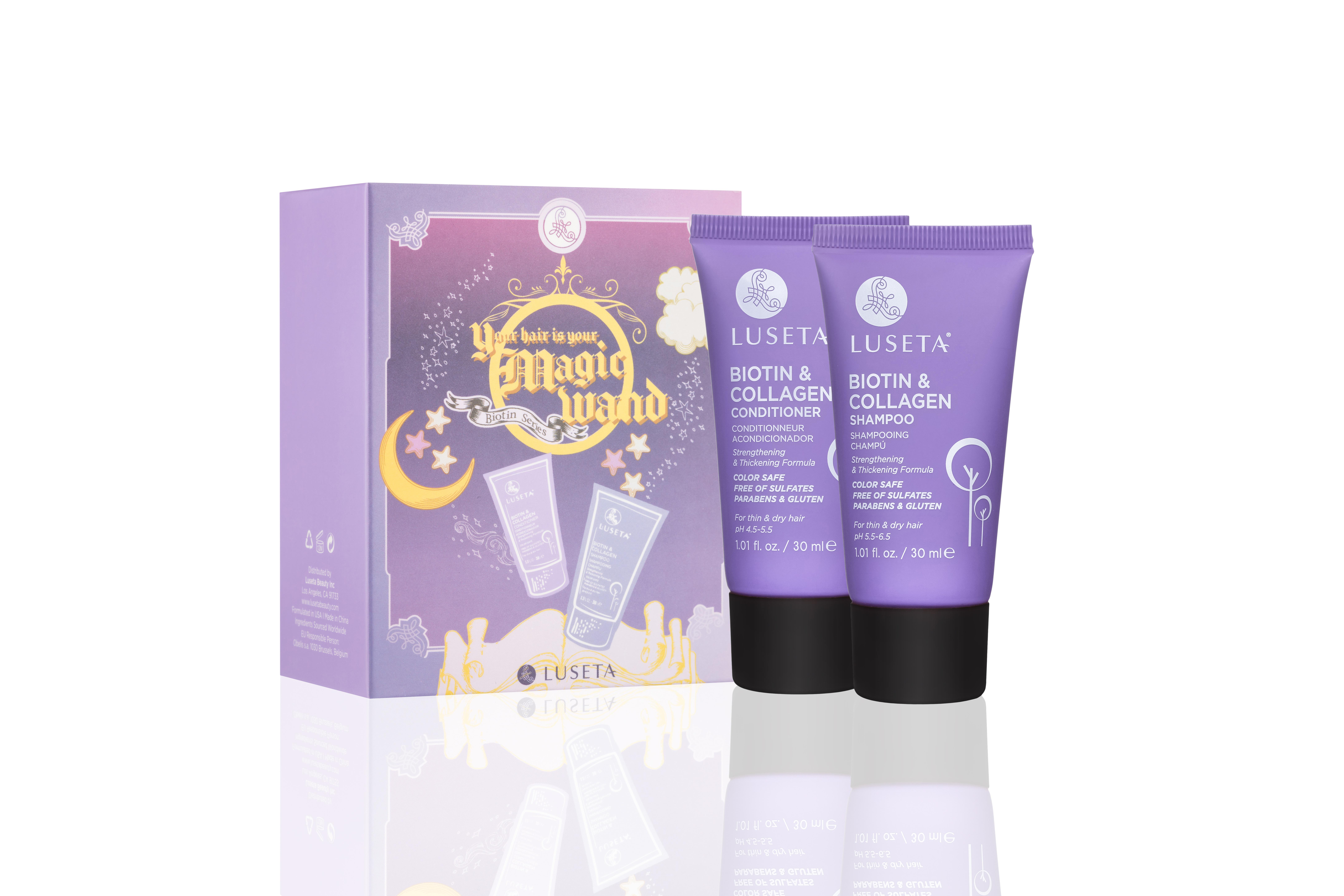 Набор для волос дороже с биотином и коллагеном Luseta Beauty Biotin&Collagen Travel Set Duo 2×30 мл (23335415)