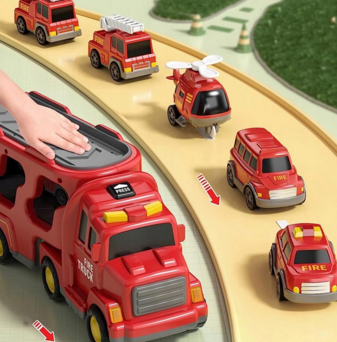 Набір ігровий музичних машинок Пожежна техніка Трак з 6 машинками (2755411984) - фото 5 Набір ігровий музичних машинок Пожежна техніка Трак з 6 машинками (2755411984) - фото 5