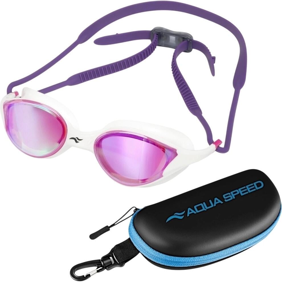 Очки для плавания с чехлом Aqua Speed ​​VORTEX MIRROR+CASE Розово-фиолетовый (230-59)