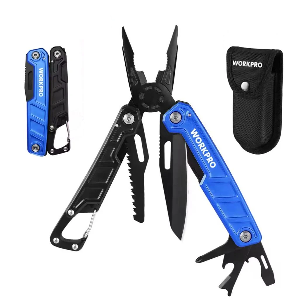 Мультитул WORKPRO W014102AS 11в1 карабин Liner-lock защита (2478261706)