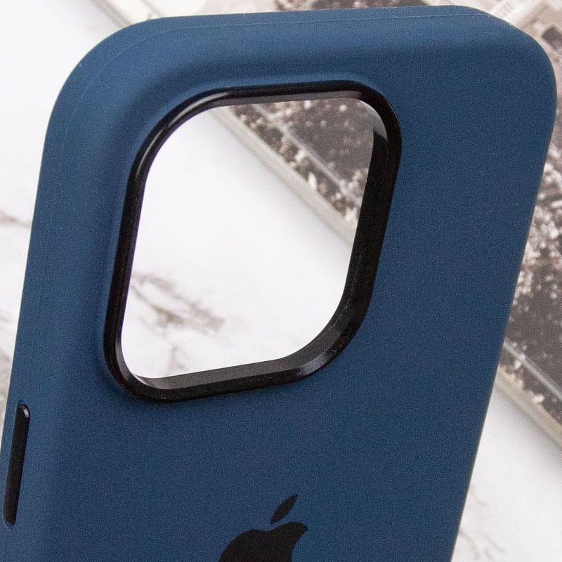 Противоударный чехол Silicone Case Metal Buttons (AA) для Apple iPhone 13 Pro (6.1") Синий / StromBlue - фото 8