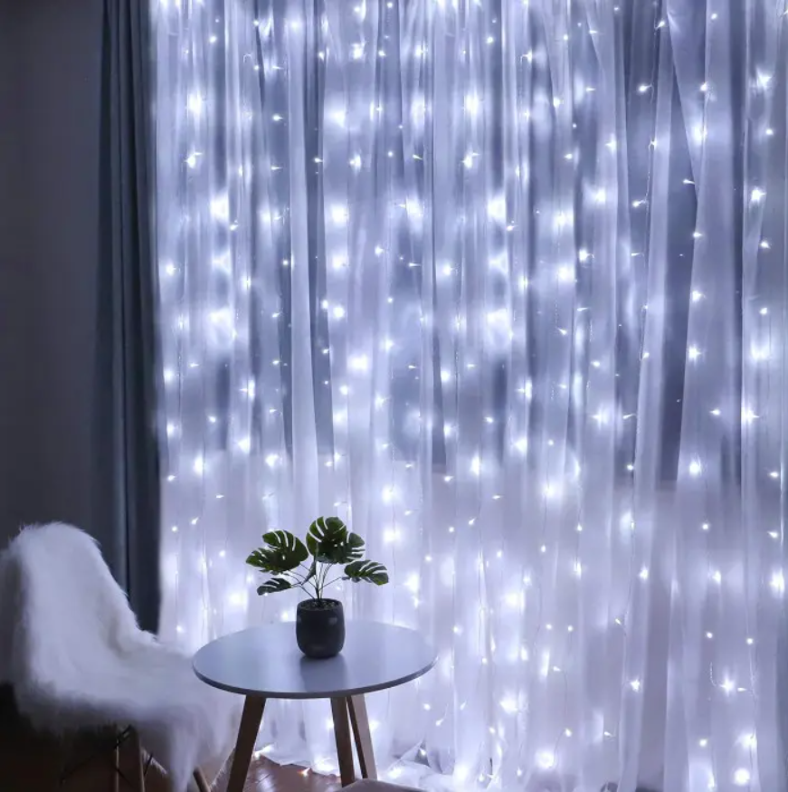 Гірлянда-штора світлодіодна Decorative Light Роса USB пульт 3х2 м Холодний білий - фото 2 Гірлянда-штора світлодіодна Decorative Light Роса USB пульт 3х2 м Холодний білий - фото 2