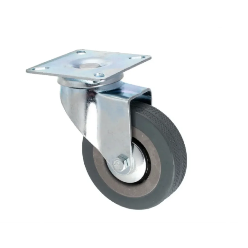 Меблевий ролик Sigma гумовий із майданчиком підшипником d 50 мм Сірий (RL0304)