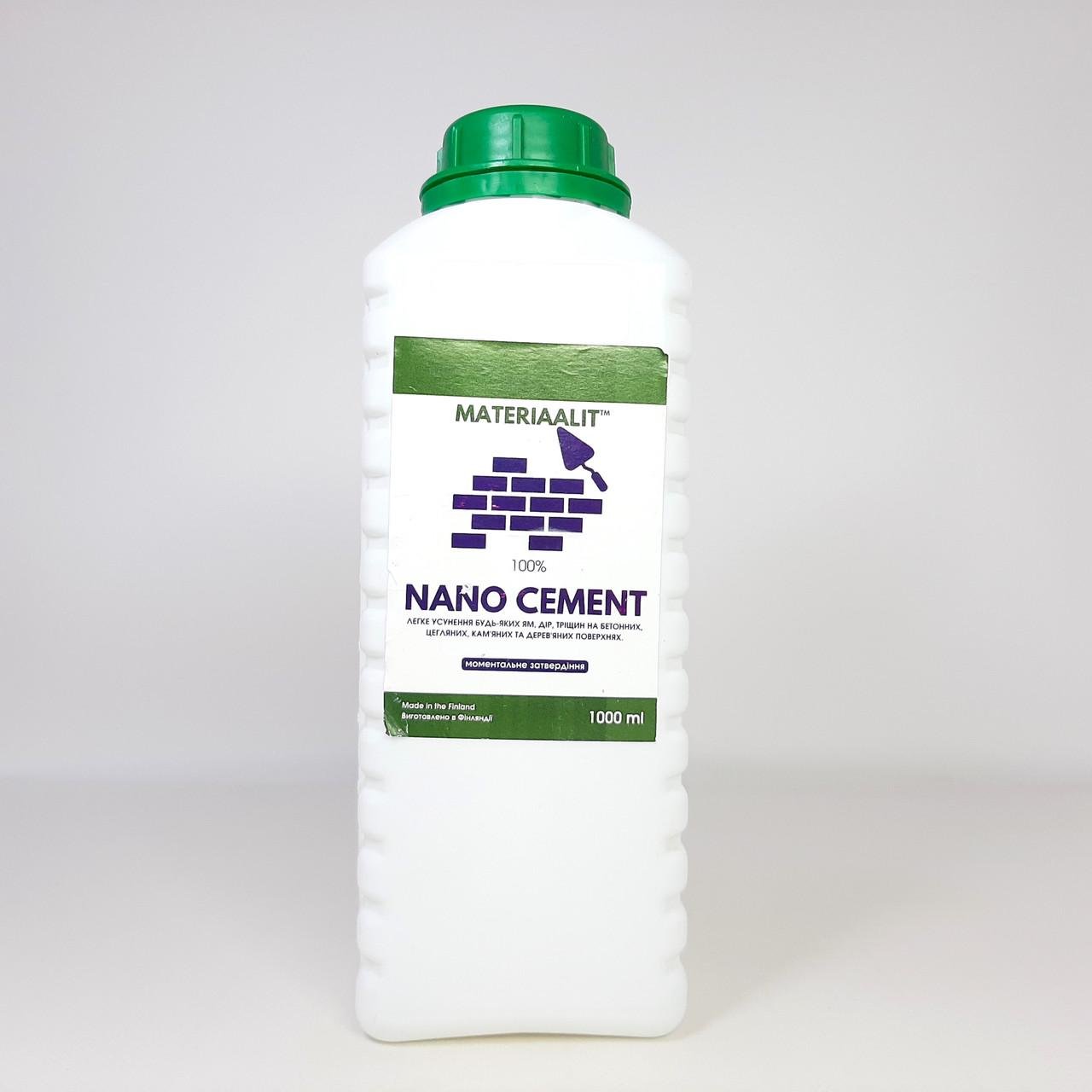 Цемент для бетонирования мгновенный Nano-Cement Materiaalit гидрофобизатор 1 л (X-2563)