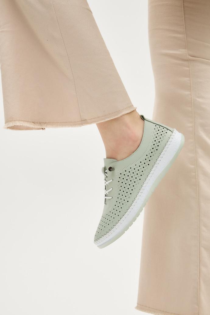 Мокасины женские Anna Lucci кожаные р. 41 Зеленый (194786) - фото 4 Мокасины женские Anna Lucci кожаные р. 41 Зеленый (194786) - фото 4