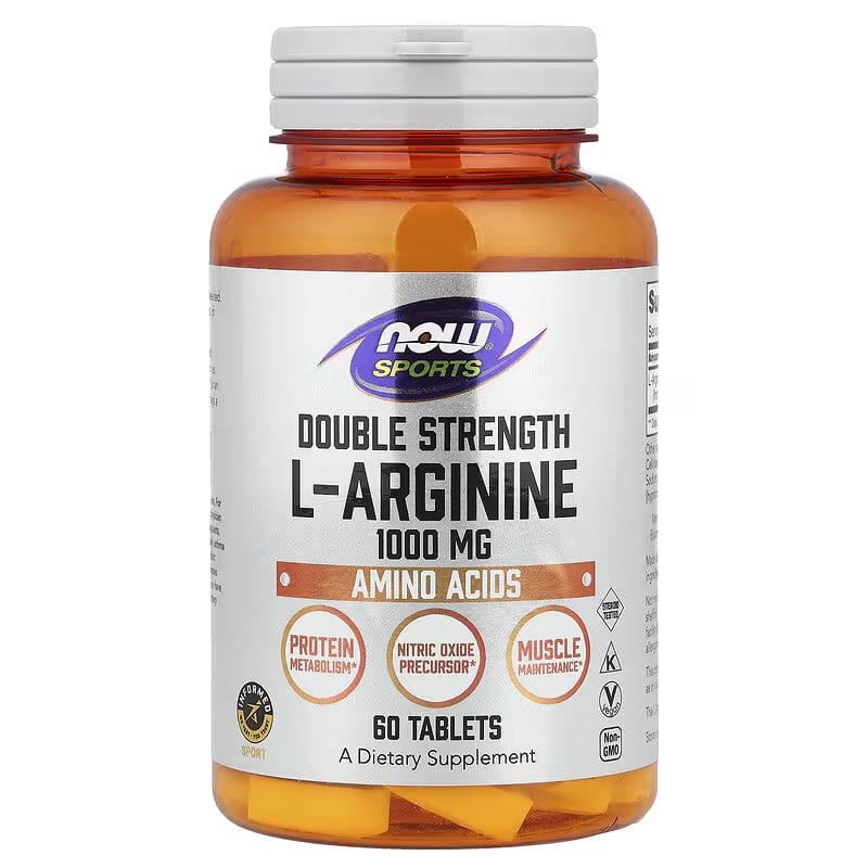 Диетическая добавка Аргинин Now Foods Sports L-Arginine 1000 мг 60 таб. (3223838167)