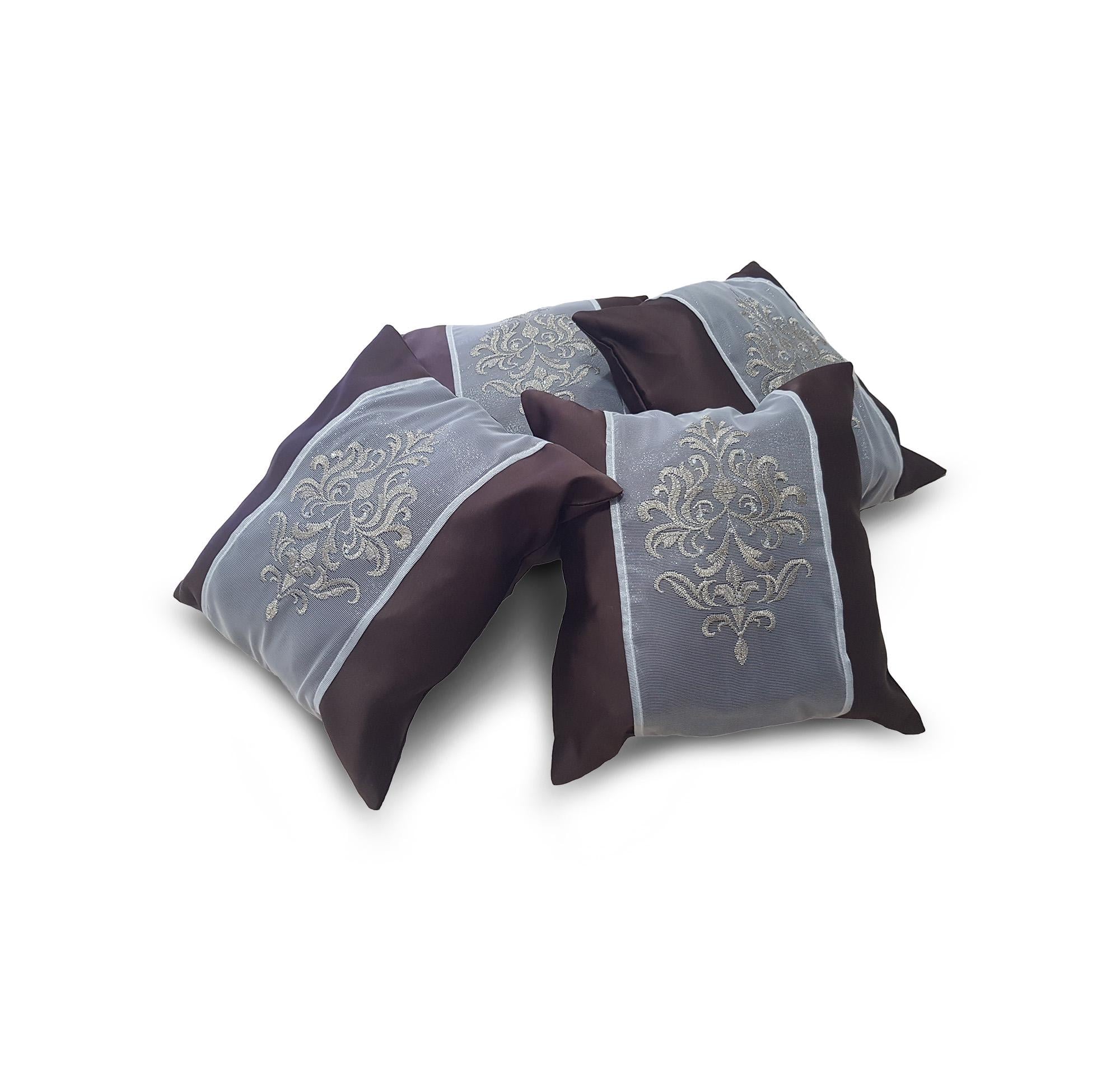 Комплект декоративных подушек Firanka Damask 30х30 см 4 шт. Венге (п_0351)